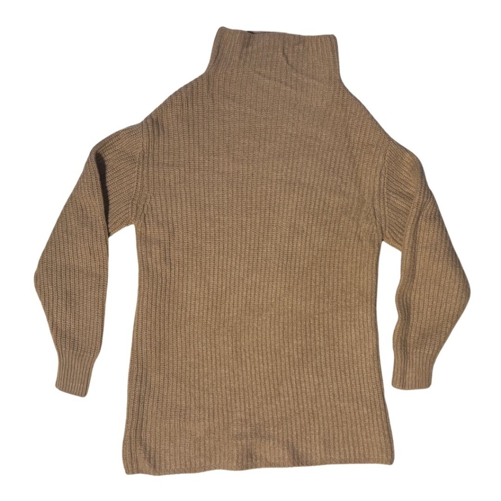 Wilfred Tan Brown Merino Wool Sweater High Neck  Dress Tunic – Size S